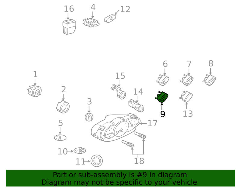 Genuine Porsche parts diagram
