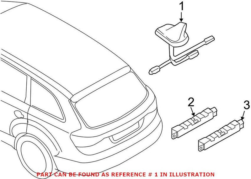 Genuine VW/Audi Radio Antenna Assembly 80A035503KGRU