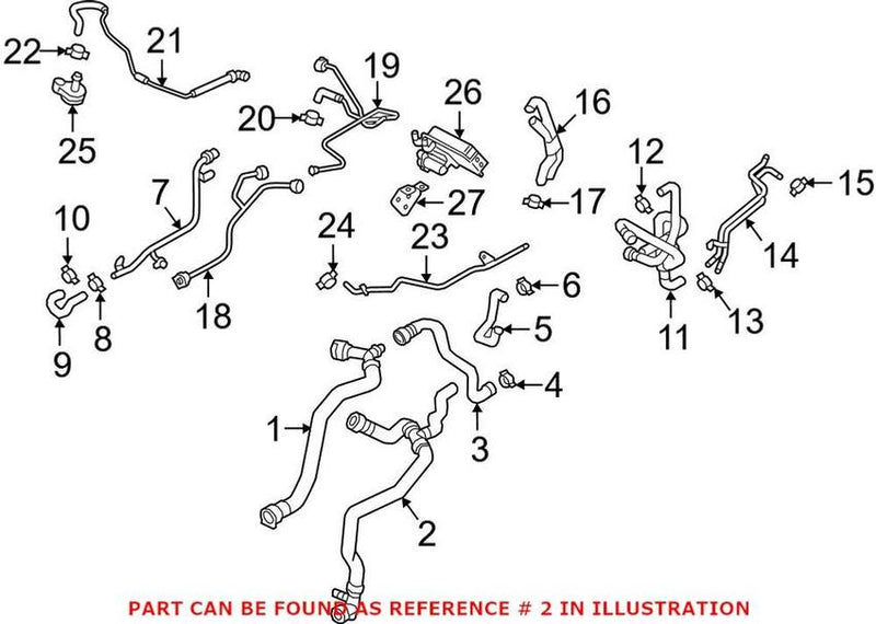 Genuine Vw/Audi Radiator Hose 80 A 122 055 Af