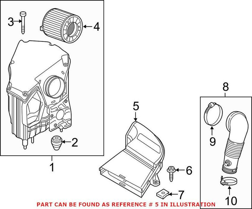 Genuine VW/Audi Engine Air Intake Hose 80A129618D – Genuine VW/Genuine VW/Audi