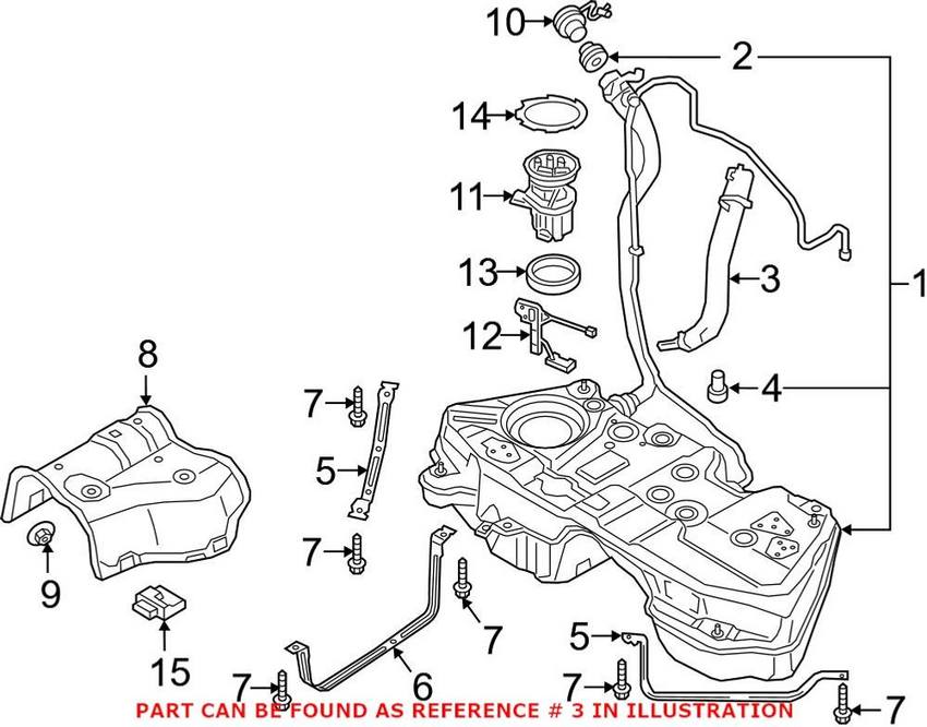 Genuine VW/Audi Fuel Filler Neck Insulator 80A201974