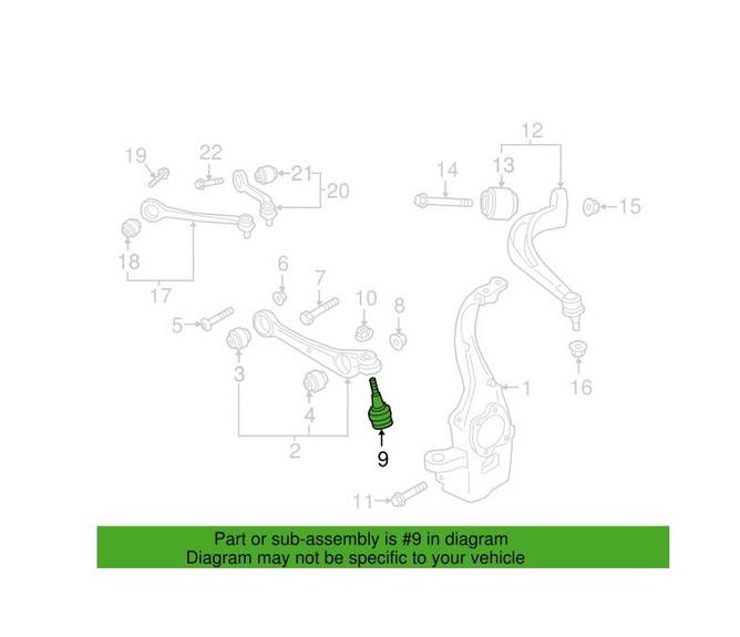 Genuine VW/Audi Suspension Ball Joint – Front 80A407689B