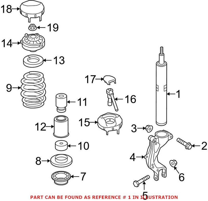 Genuine VW/Audi Shock Absorber – Front 80A413029D
