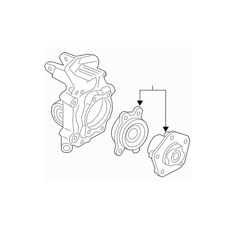 Genuine VW/Audi Suspension Knuckle – Rear Driver Side 80A505431G