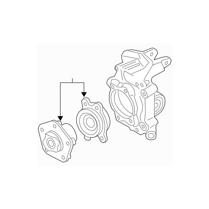 Genuine VW/Audi Suspension Knuckle – Rear Passenger Side 80A505432G