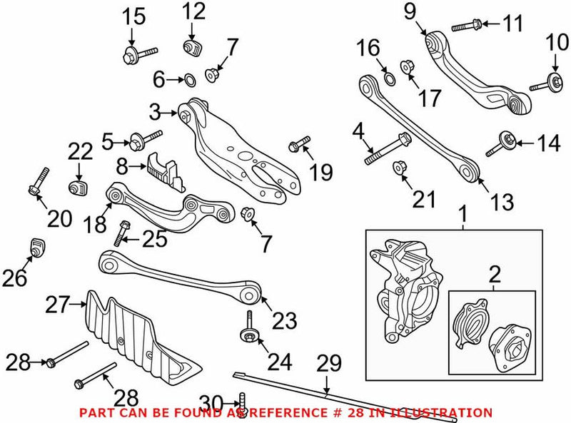 Suspension Control Arm Heat Shield Bolt