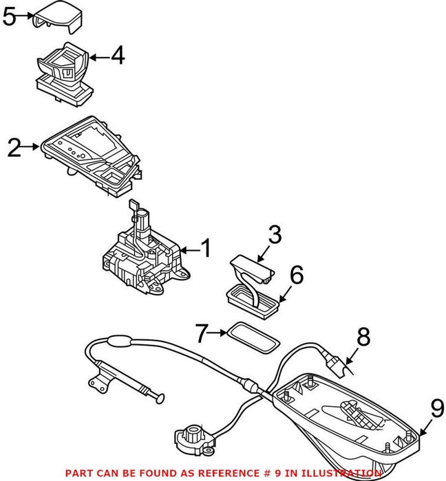 Genuine VW/Audi Shift Interlock Cable 80A713045P