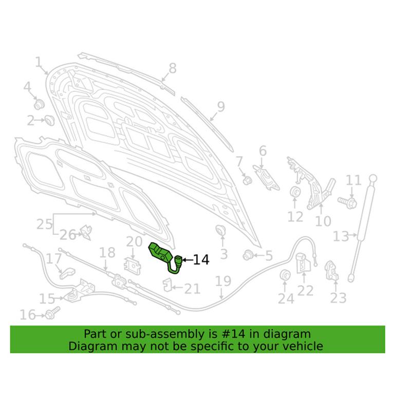 Genuine VW/Audi Hood Lock 80A823509 – Genuine VW/Genuine VW/Audi