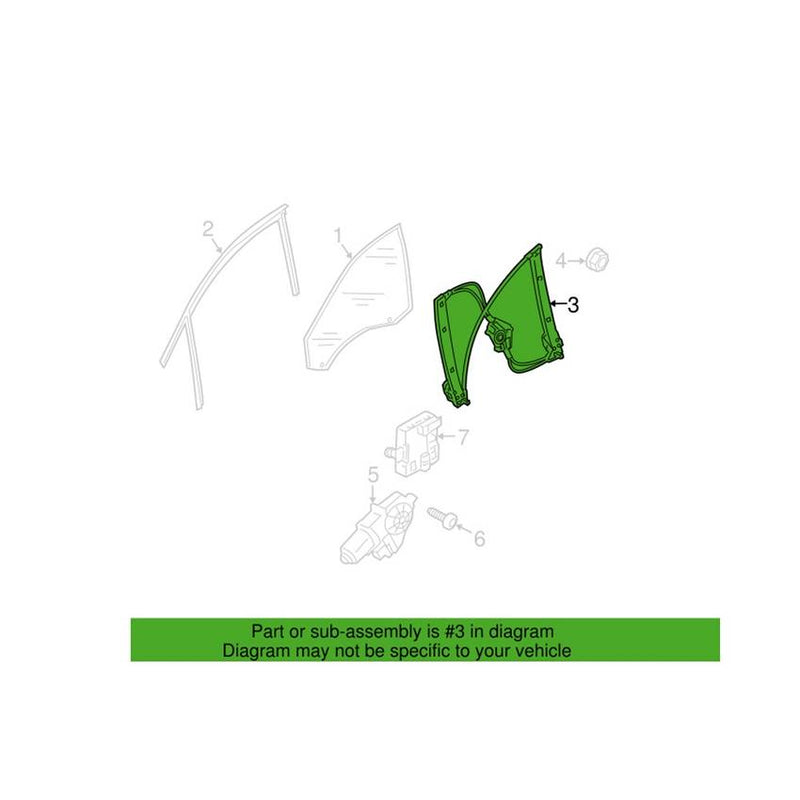 Genuine VW/Audi Window Regulator – Front Passenger Side 80A837462A