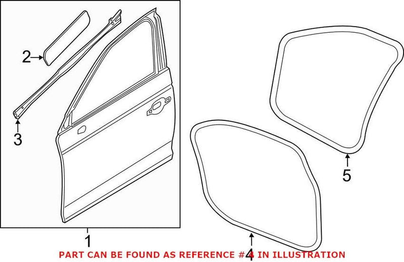 Genuine VW/Audi Door Seal – Front Driver Side Outer