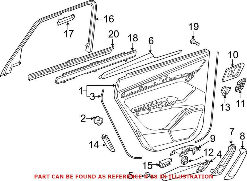 Genuine VW/Audi Window Shade – Rear Driver Side 80A861333AQBC