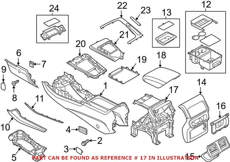 Genuine VW/Audi Seat Armrest Base