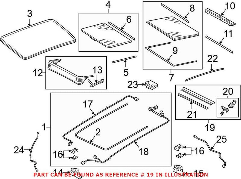 Genuine VW/Audi Sunroof Cover