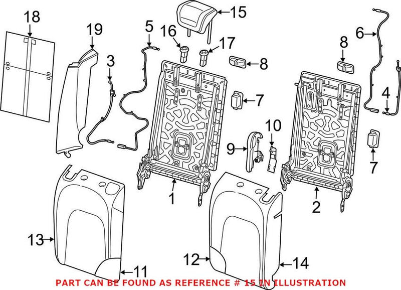 Headrest – Rear (Leather Brown)