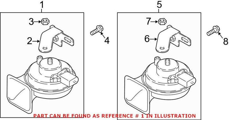 Genuine VW/Audi Horn 80A951209