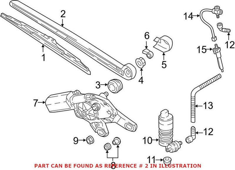 Genuine VW/Audi Back Glass Wiper Arm 80A9554071P9