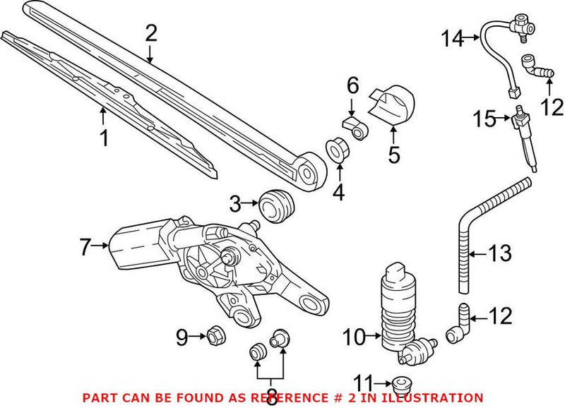 Genuine VW/Audi Back Glass Wiper Arm 80A9554071P9