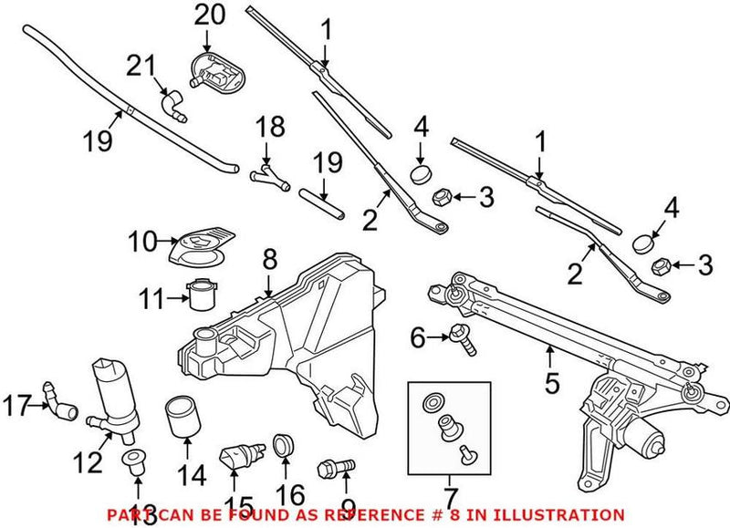 Genuine VW/Audi Washer Fluid Reservoir 80A955453C – Genuine VW/Genuine VW/Audi