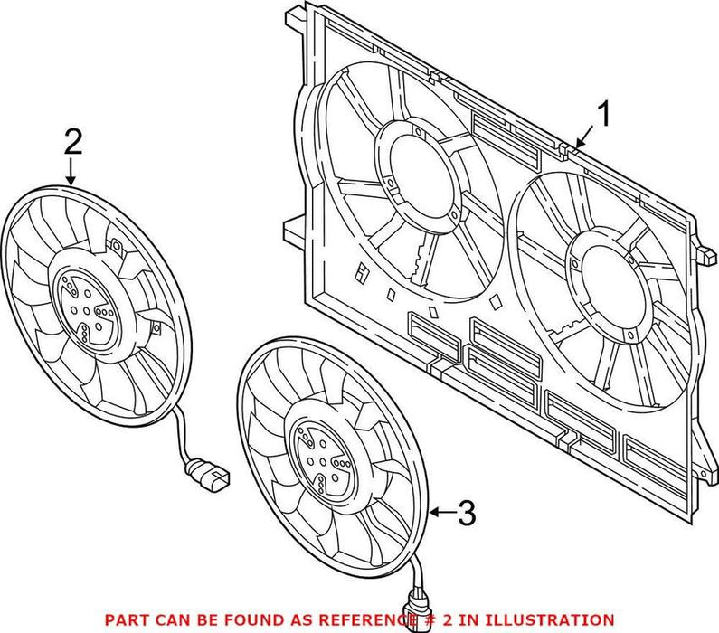 Engine Cooling Fan Motor – Front Passenger Side