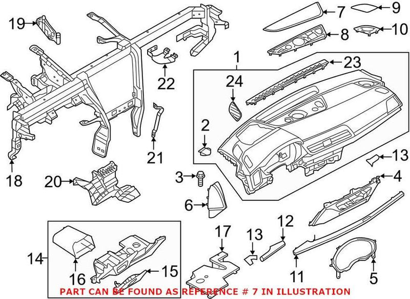 Genuine VW/Audi Speaker Cover 80B857367AY2