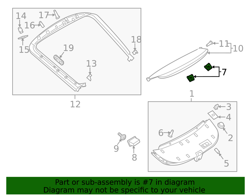 Genuine Porsche parts diagram