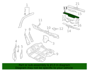 Genuine Porsche parts diagram