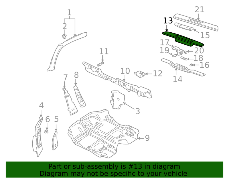 Genuine Porsche parts diagram