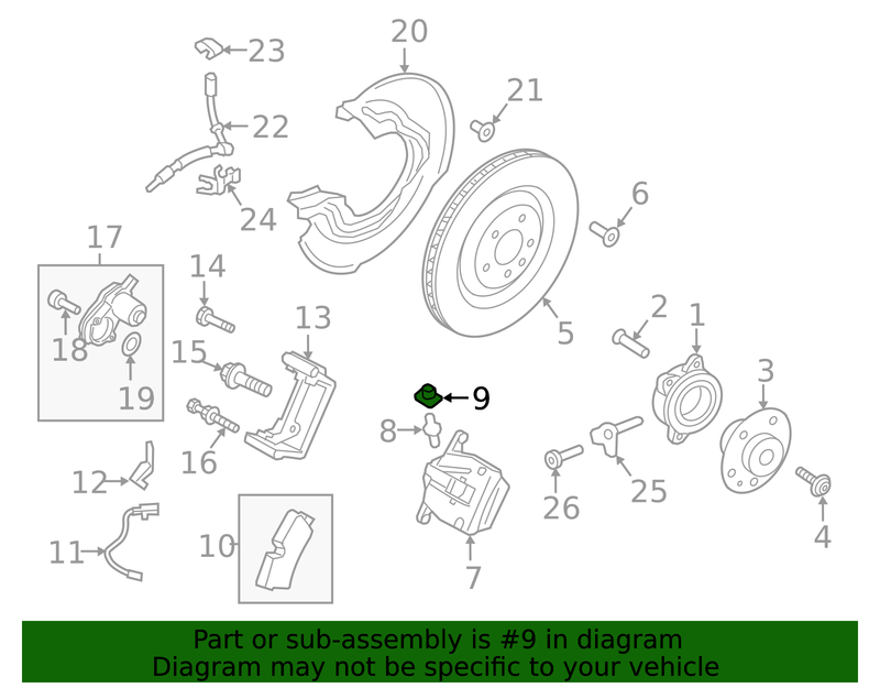 Part can be found as reference #9 in illustration