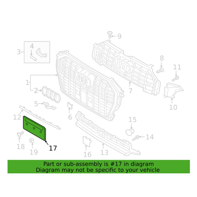 License Plate Bracket – Front (With S-Line)