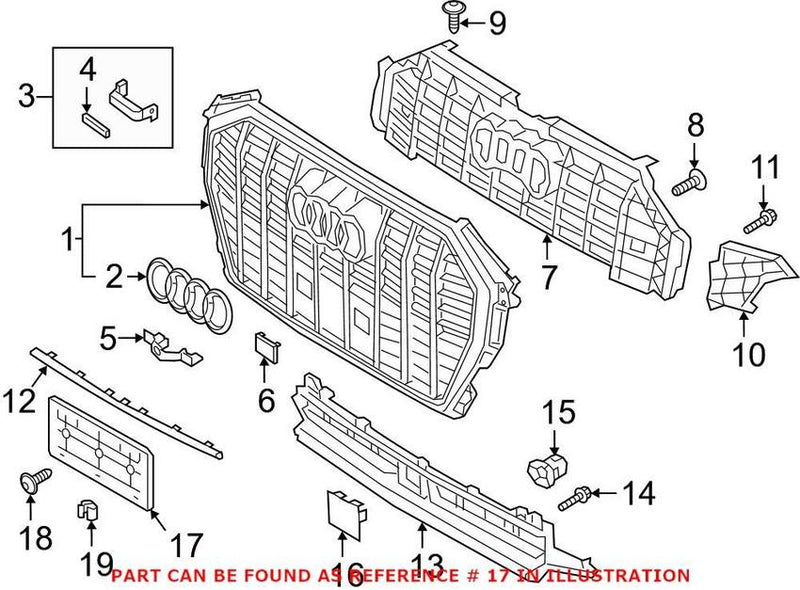 Genuine VW/Audi License Plate Bracket – Front
