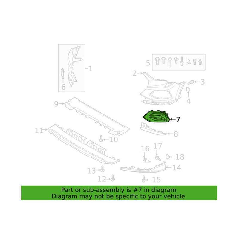 Genuine VW/Audi Grille – Front Passenger Side Upper