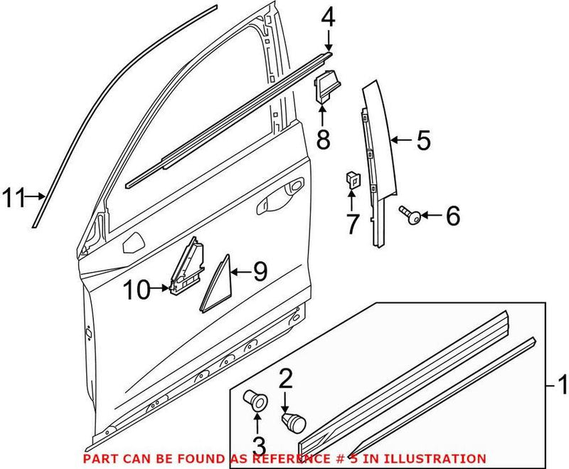 Genuine VW/Audi Door Applique – Front Driver Side