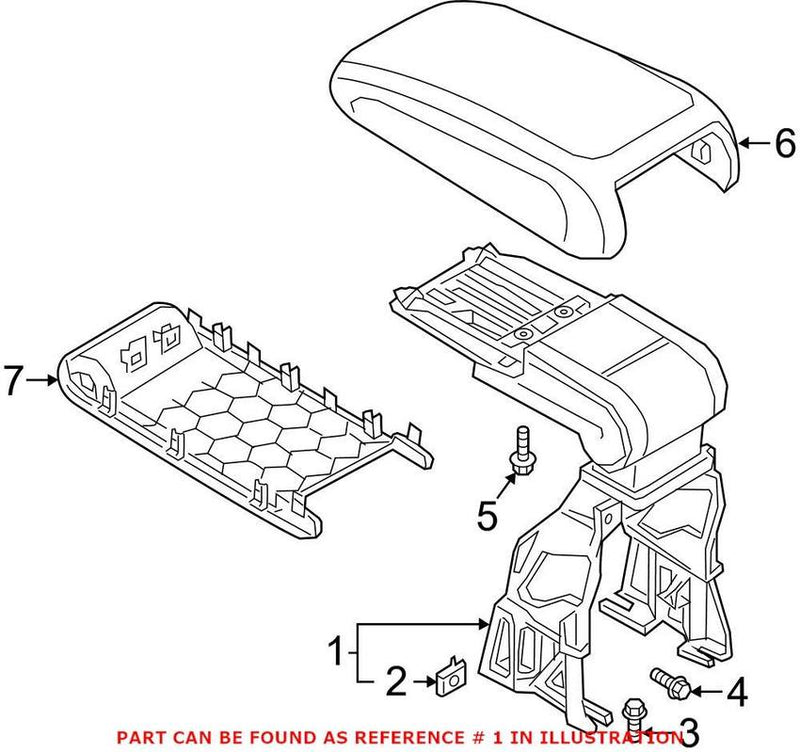 Genuine VW/Audi Console Armrest