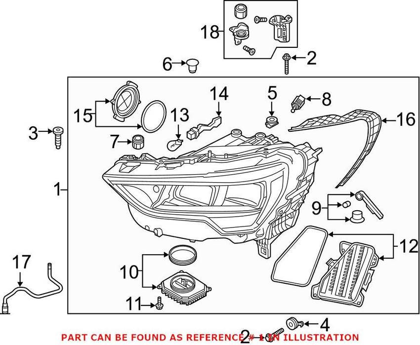 Genuine VW/Audi Headlight Assembly – Front Passenger Side