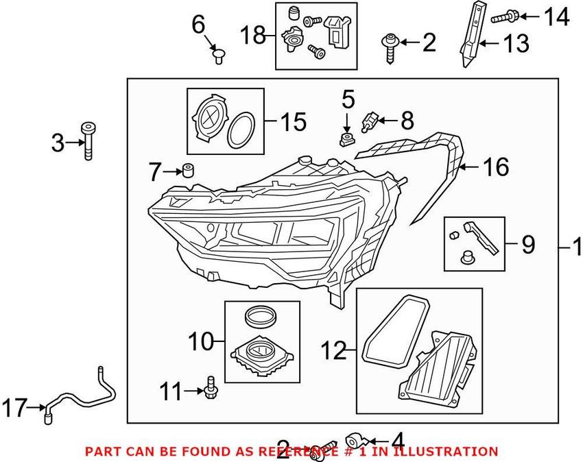 Genuine VW/Audi Headlight Assembly – Front Passenger Side