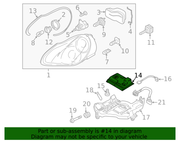 Genuine Porsche parts diagram