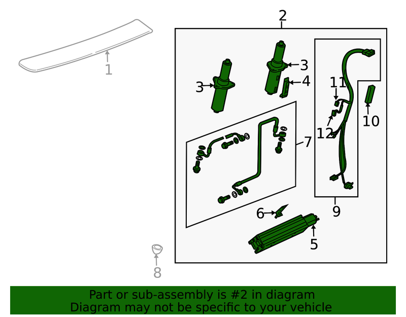 Genuine Porsche parts diagram
