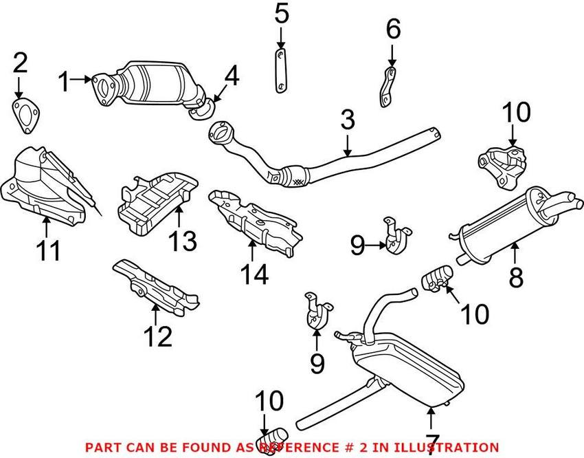 Genuine VW/Audi VW Exhaust Gasket – Turbo to Catalytic Converter 8D0253115