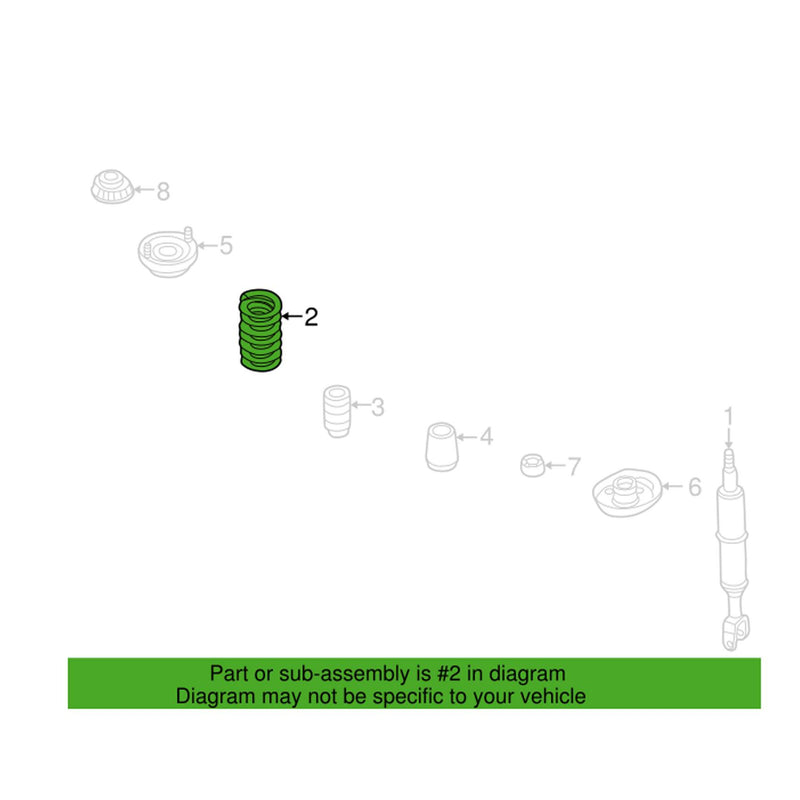 Genuine VW/Audi VW Coil Spring – Front (Sport) 8D0411105AP