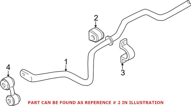 Genuine VW/Audi VW Sway Bar Bushing – Rear (15mm) 8D0511327D