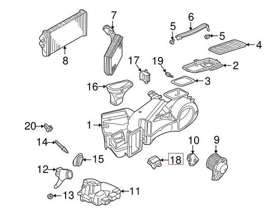 Genuine VW/Audi VW HVAC Servo (Defroster) 8D1820511F