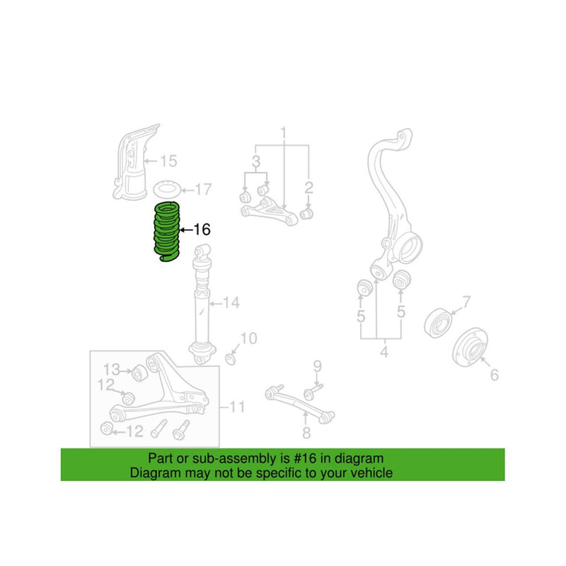 Genuine VW/Audi Coil Spring – Rear (Sport Suspension) 8D9511115E