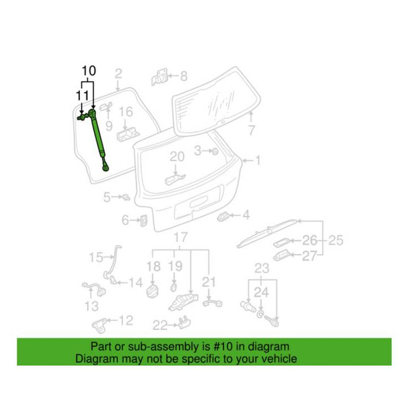 Genuine VW/Audi Hatch Lift Support 8D9827552F – Genuine VW/Genuine VW/Audi