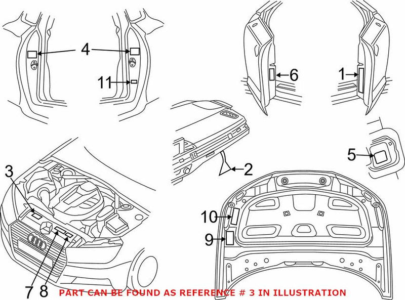 Genuine VW/Audi Engine Decal 8E0010560N – Genuine VW/Genuine VW/Audi