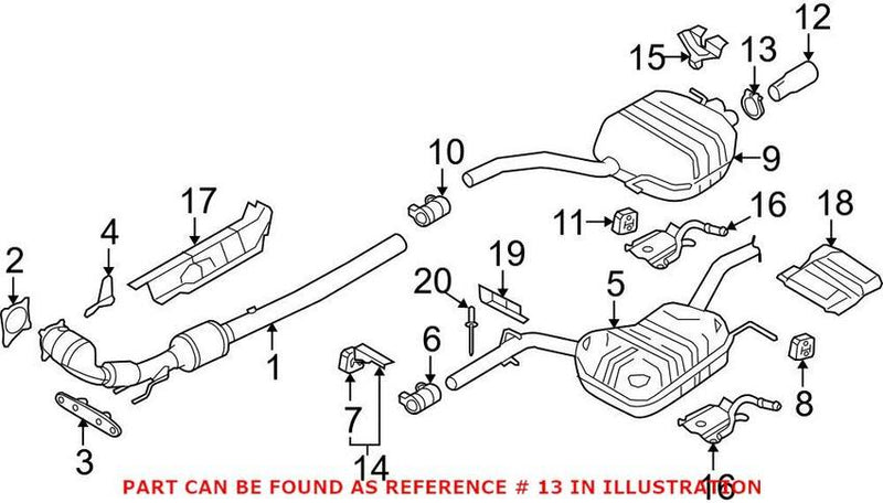 VW Exhaust Clamp 8E0253139