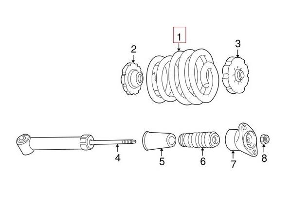Genuine VW/Audi Coil Spring – Front 8E0411105EH