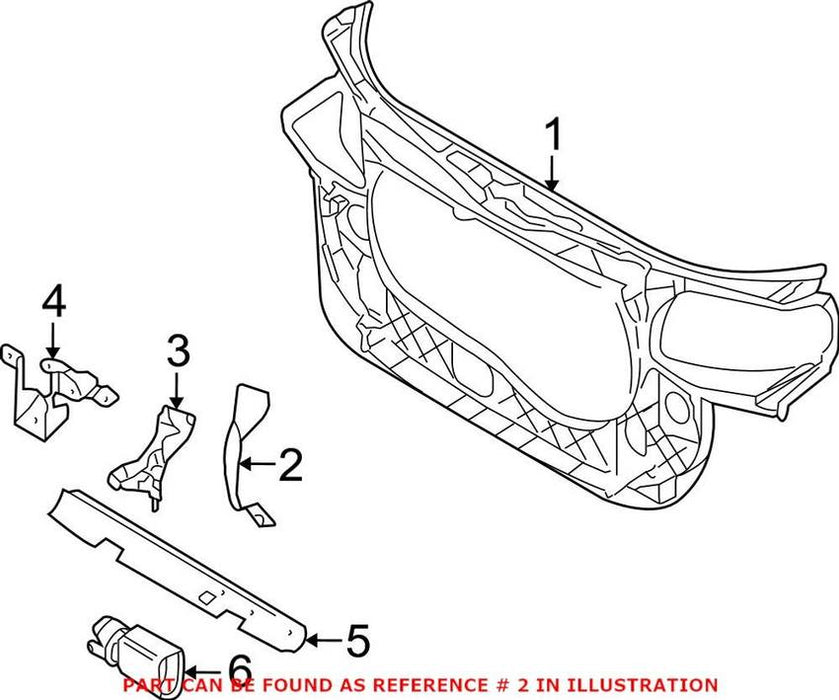Genuine VW/Audi Radiator Support Bracket – Passenger Side 8E0805538A