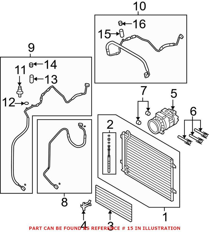 Genuine VW/Audi VW A/C Valve Insert (Low Side) 8E0820855