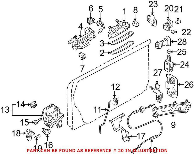 Genuine VW/Audi Door Hinge – Front Driver Side Upper 8E0831401B
