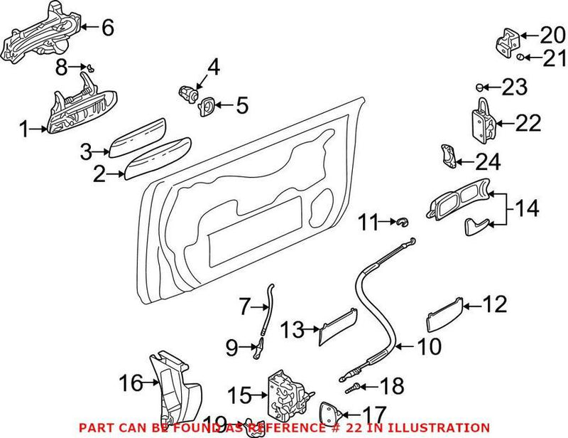 Genuine VW/Audi Door Hinge – Front Driver Side Lower 8E0831411E
